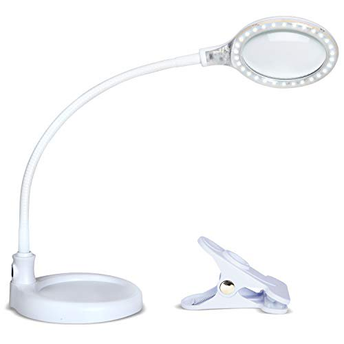 Brightech LightView Pro Flex 2 in 1 Magnifying Desk Lamp